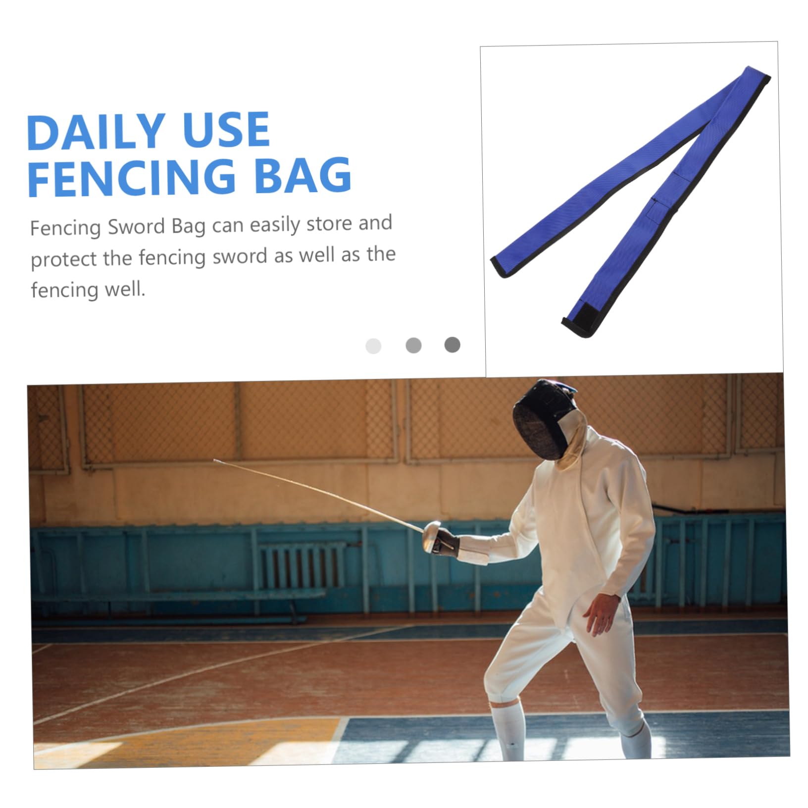 Abaodam Fencing Bag Sling Durable Canvas Fencing Sword Pouch Lightweight Reusable Equipment Against Bending for Adult Fencers Material