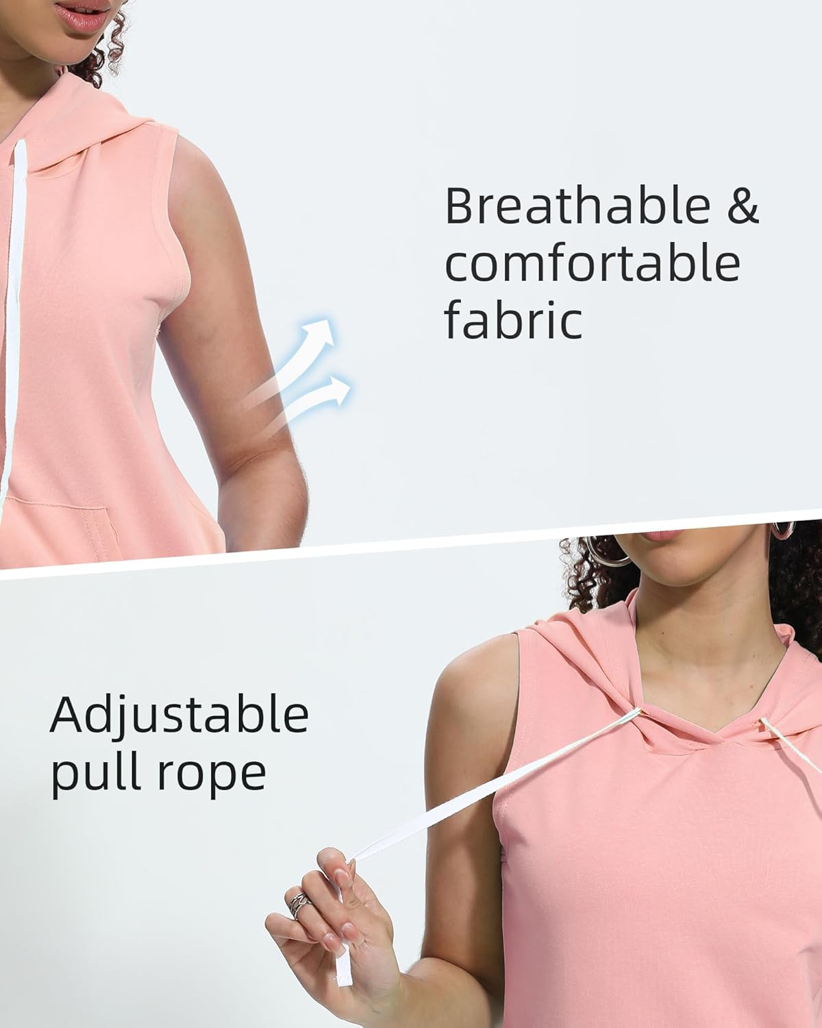 Xeoxarel Women's Sleeveless Vest Hoodies Tank Top (S-XL) - Image 6