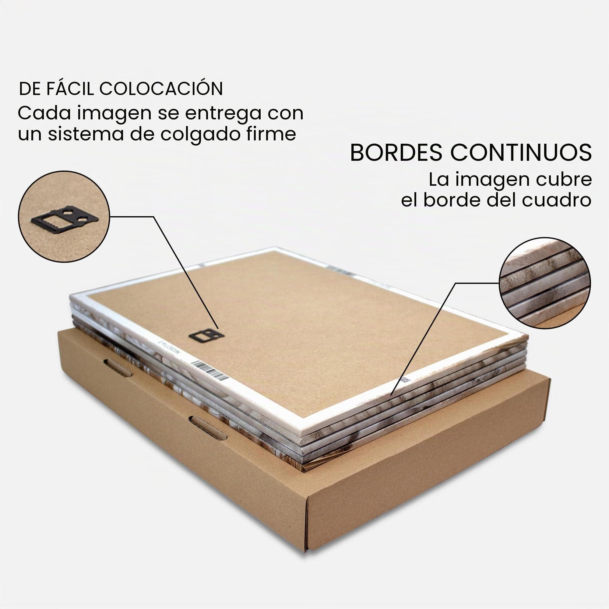 Ilustraciones de pared con hojas verdes, totalmente listas para colgar, bohemias, beis, para salón o dormitorio, 7 ilustraciones ambientales modernas - N023071a