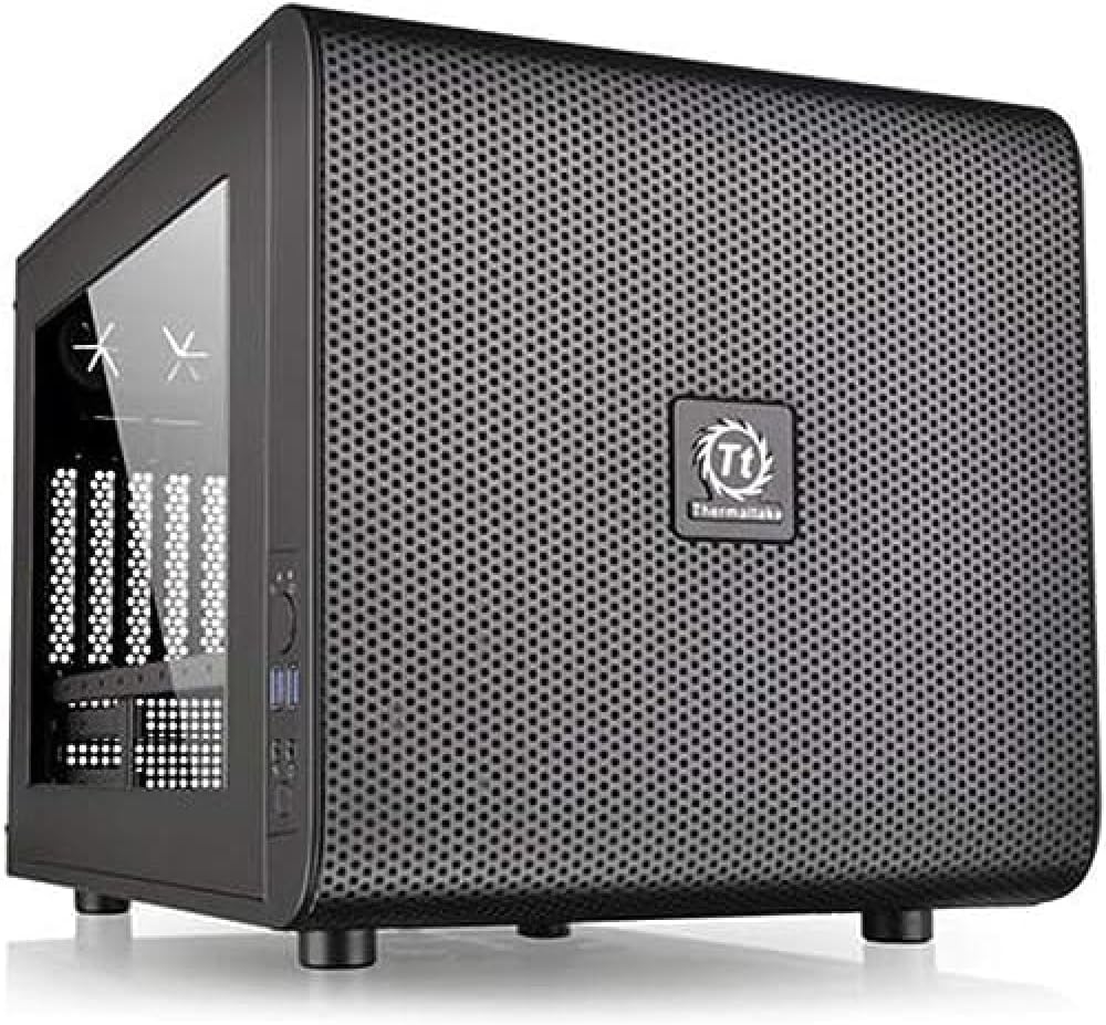Core V21 Matx Mesh Stackable Case with Fan, 13.2 x 12.6 x 16.7 inch, Black