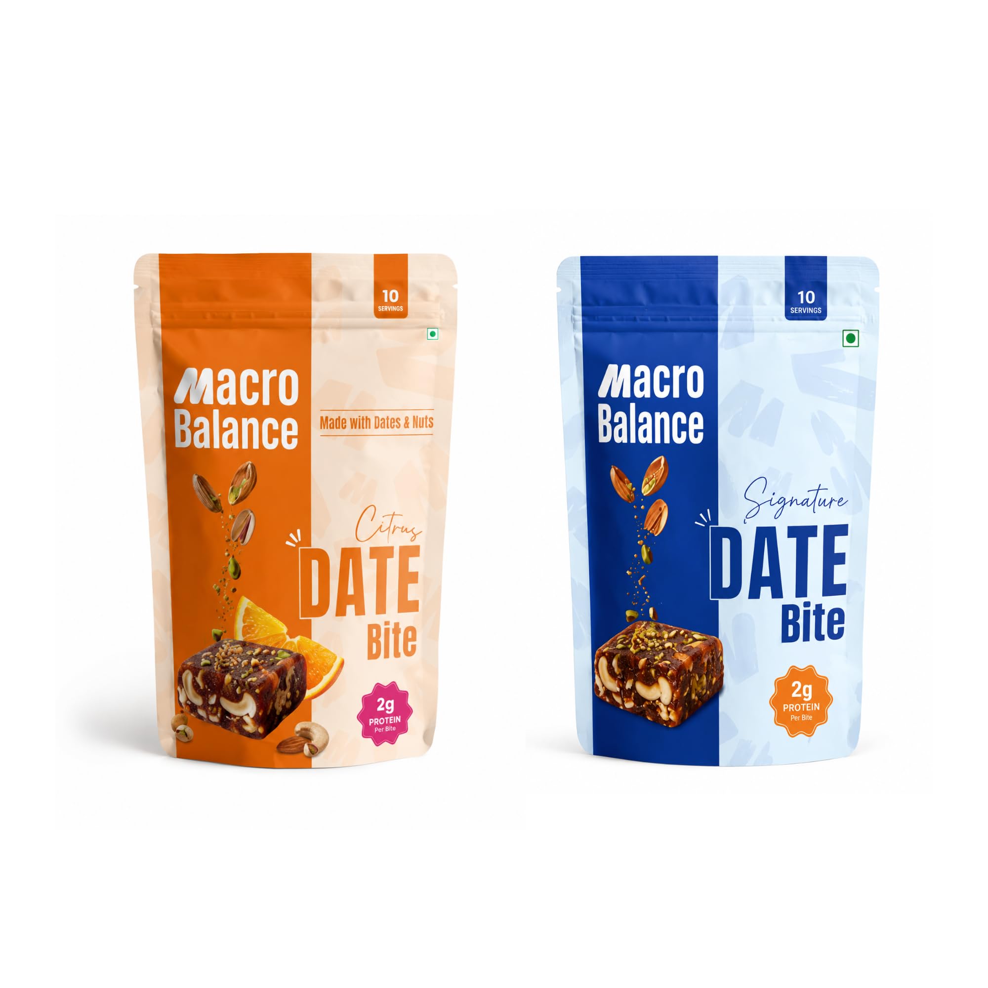 Macro Balance Date Bites - All Flavours Collection | Pack of 20 (400 g) | Premium Dates with Almonds, Cashews, Pistachios, Pure Ghee & Orange Oil | No Added Sugar | Gluten Free-image-45
