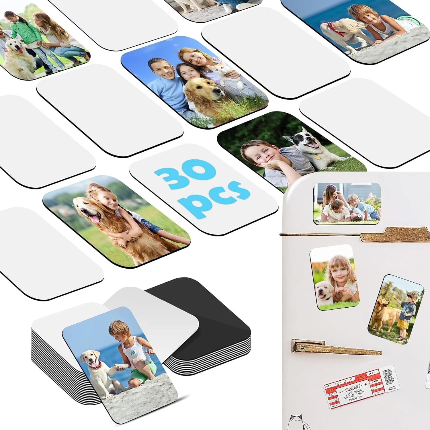 Aimants de bureau rectangulaires de 5 x 7 cm pour éviter la perte de vos notes importantes