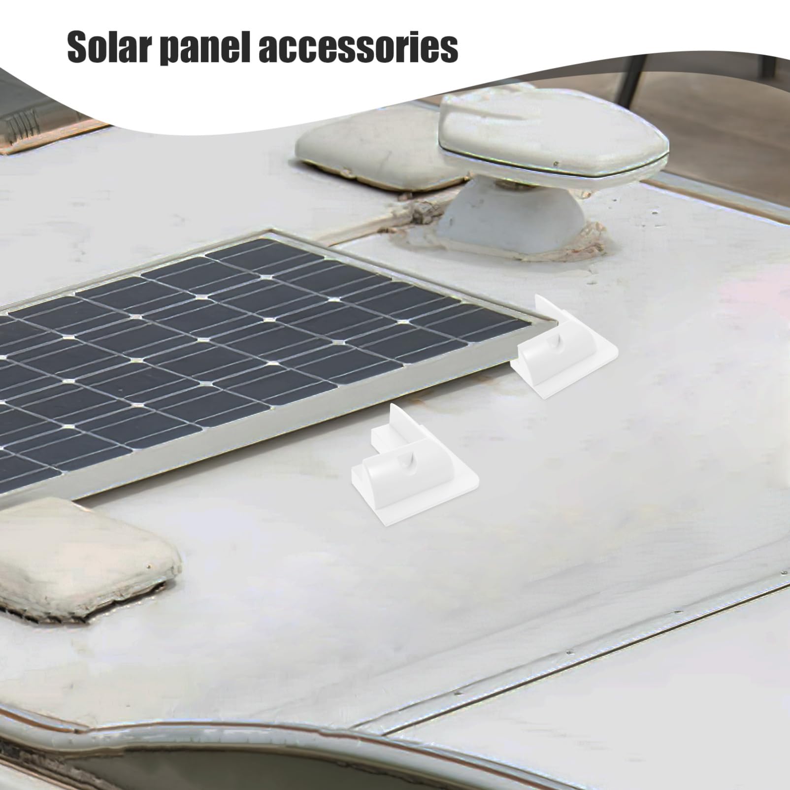 Supporto per Pannello Solare Montaggio senza Fori Abs Bianco