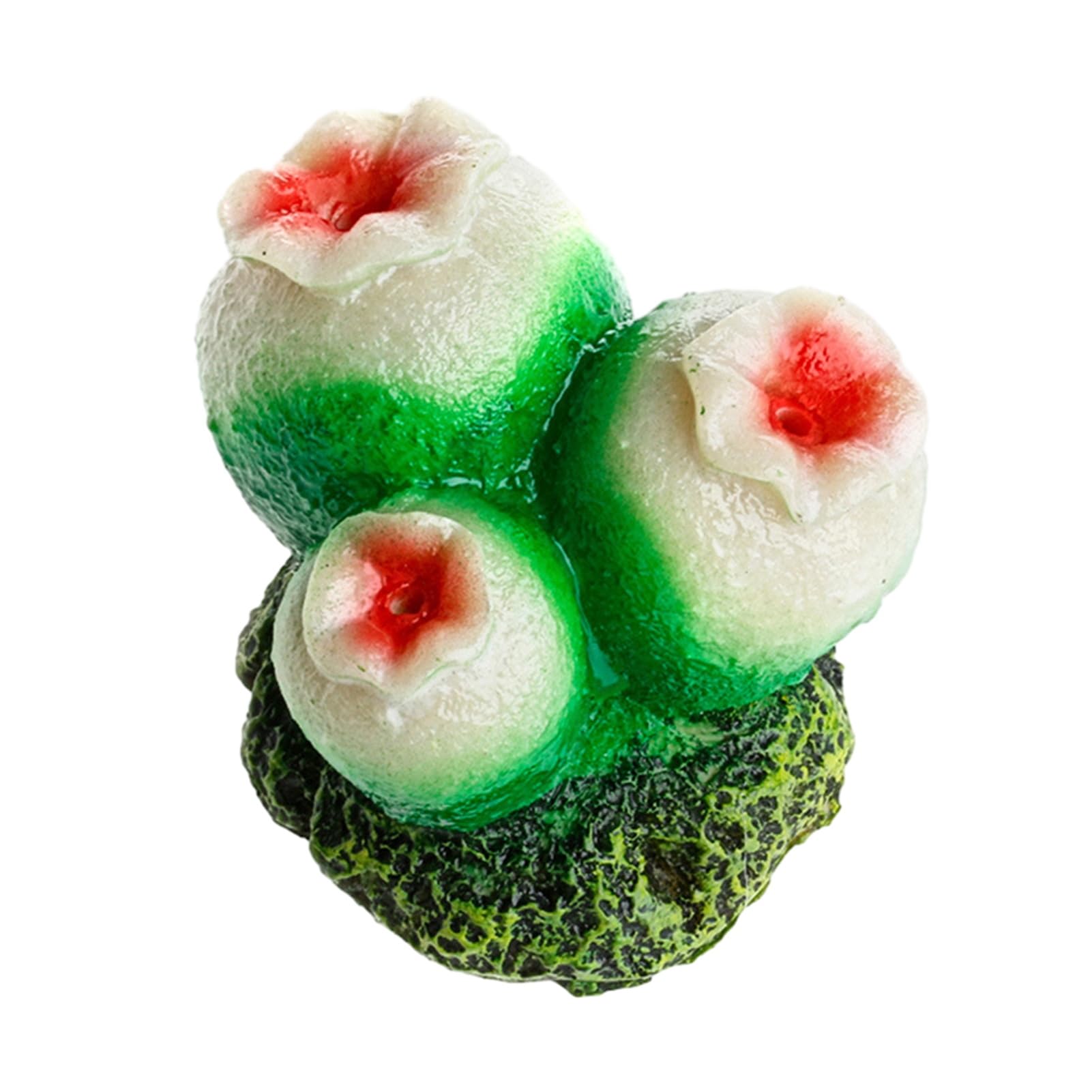 Glifora Aquarium Bubbler Shells Resin Volcano Coral Air Pump Decoration for Fish Shrimp Crab Betta Tank Ornament, 1pc D
