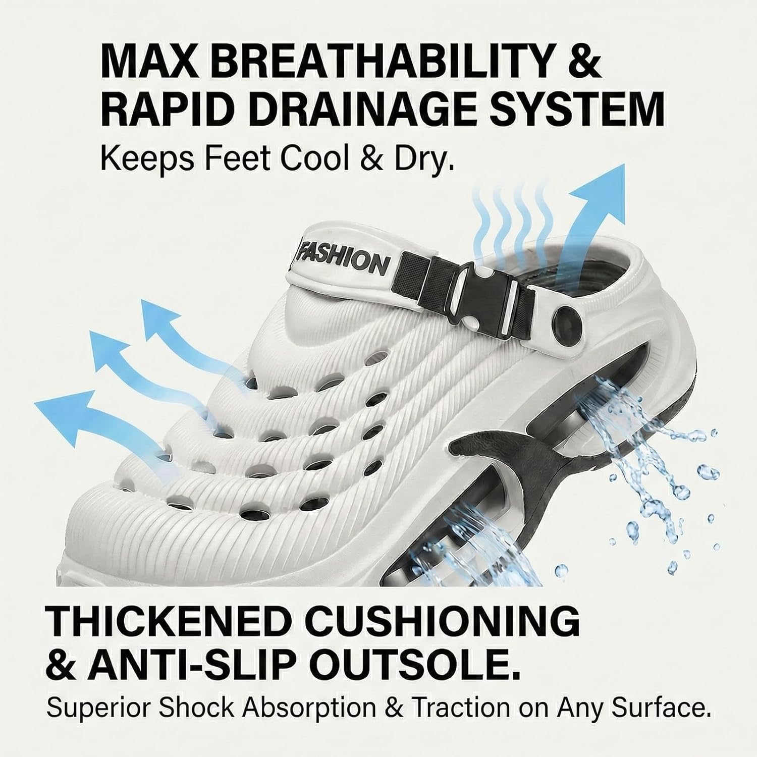 Garden Clogs - Unisex EVA Waterproof Slip-On Shoes with Arch Support - Image 4