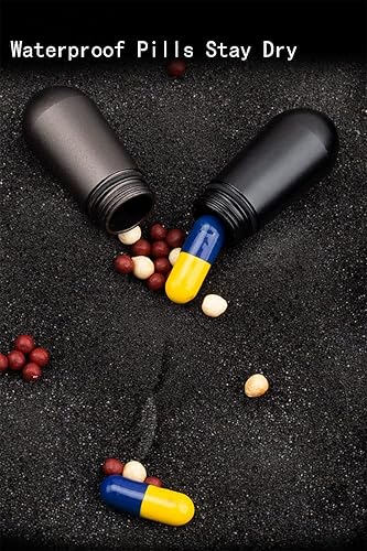 Miniatura 5 de Organizador de píldoras para llavero, impermeable, duradero, contenedor de aleación, caja de medicina, portapíldoras, portátil, para acampar al aire