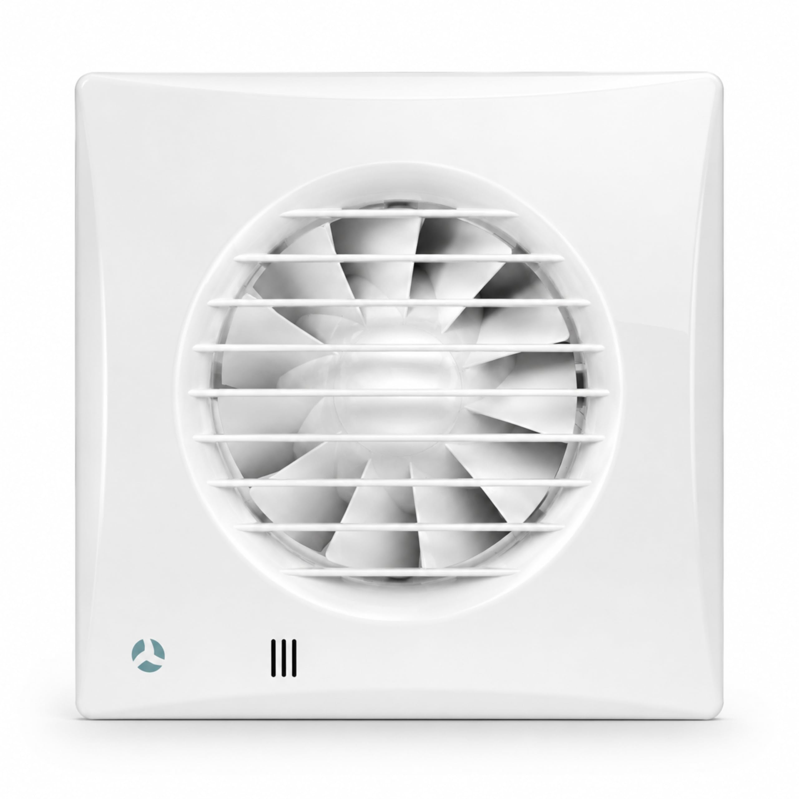 Airflow Humidity Bathroom Extractor Fan 27l/s Flow - Adjustable Humidity & Timer Overrun - 100mm Duct - Energy Efficient 7.5W, Low SFP 0.27W/L/s, Aria Quiet 100HT, 2-Years Warranty