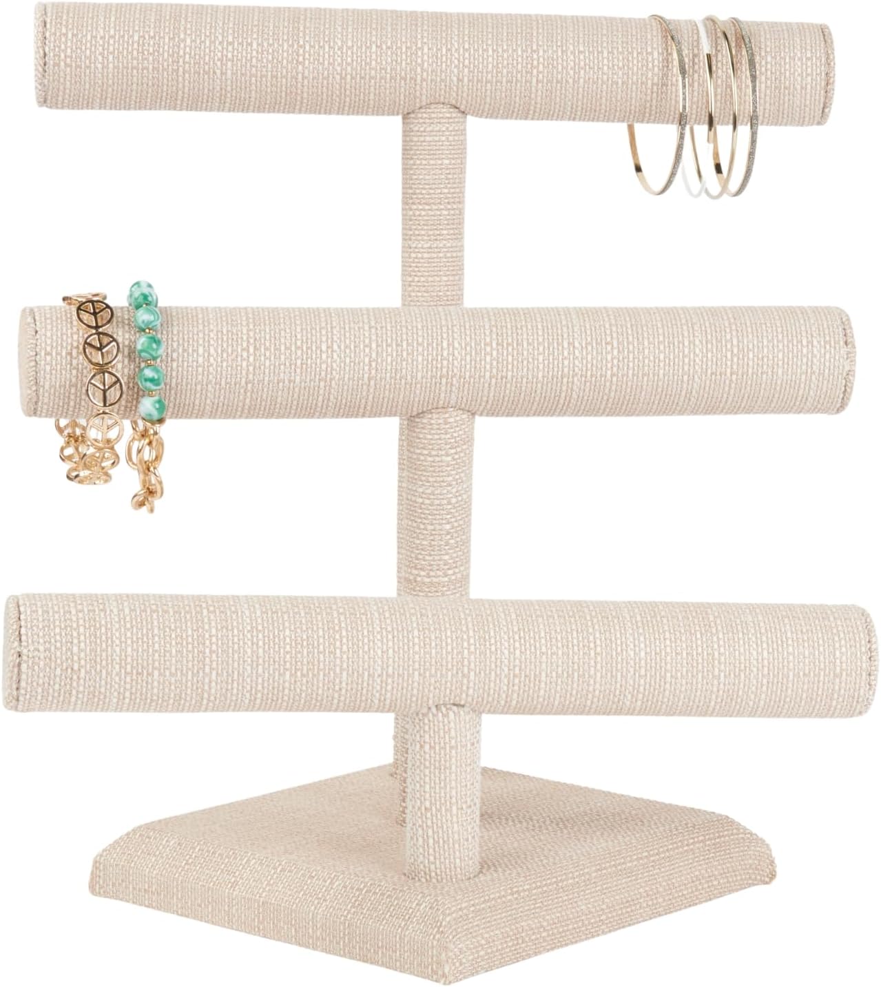 SSWBasics Linen Jewelry Display - 3-Tier