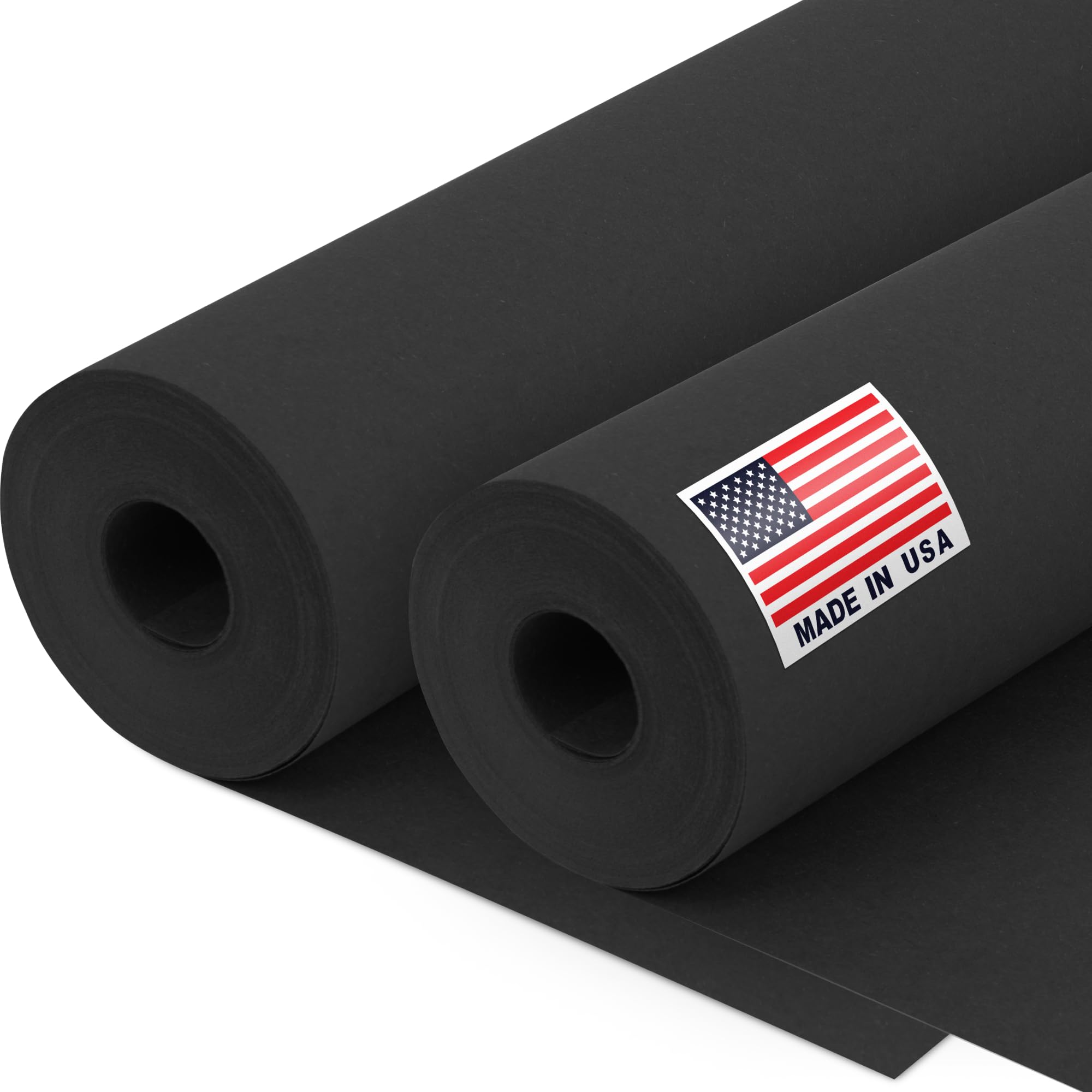 Paclord Schwarze Kraftpapier-Rolle, 30,5 x 300 cm, 2 Stück, Dicke 18 kg, hergestellt in den USA, farbiges Kraftpapier, geruchlos, nein