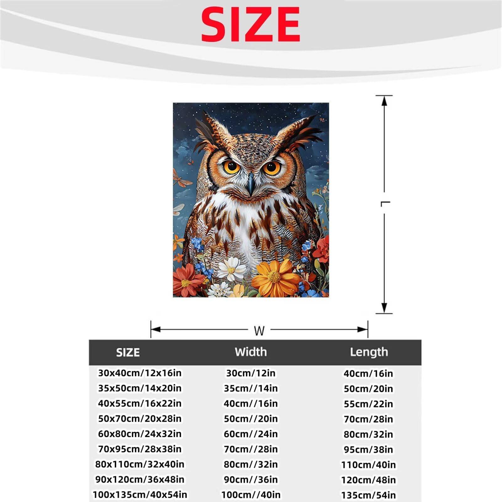 Sowa Malarstwo Numery Dorosły Kwiat Malarstwo Numery Dzieci 80x110 cm, Aktywność Ręczna Dorosły Malarstwo według numerów Wodoodporna Przejrzystość Kolor Płótno 36 Kolory Akrylowa Farba i Pędzel