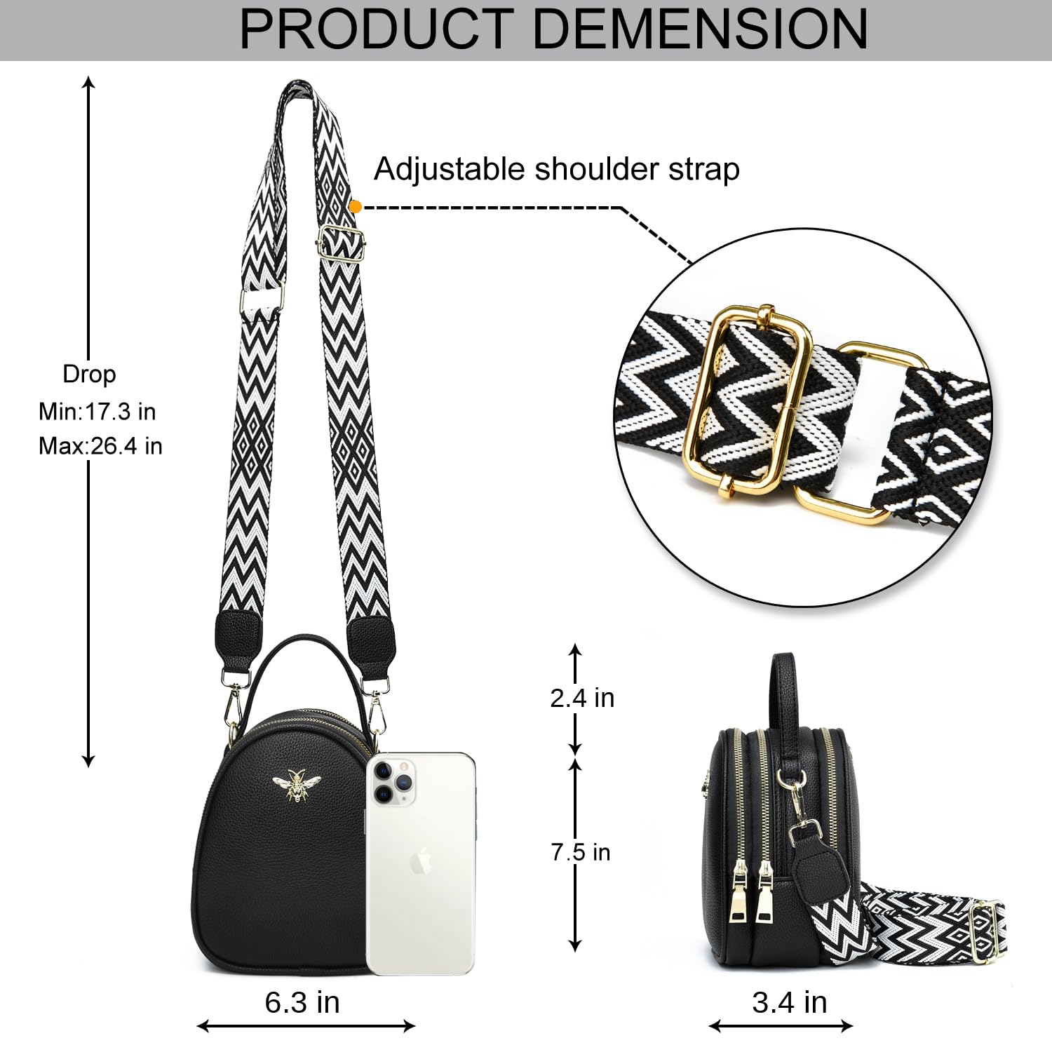 Bolso bandolera pequeño y ligero para mujer, bolso de hombro elegante para cartera o móvil