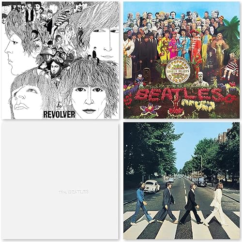 The Beatles: 12", 33 rpm LP Vinyl Record Collection - 4 Classic Albums (Revolver / Sgt. Peppers / White Album - 50th Anniversary Edition / Abbey