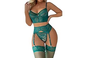 Absolutely Enchanting: Shein's 4-Piece Lace Garter Belt Babydoll Lingerie Set