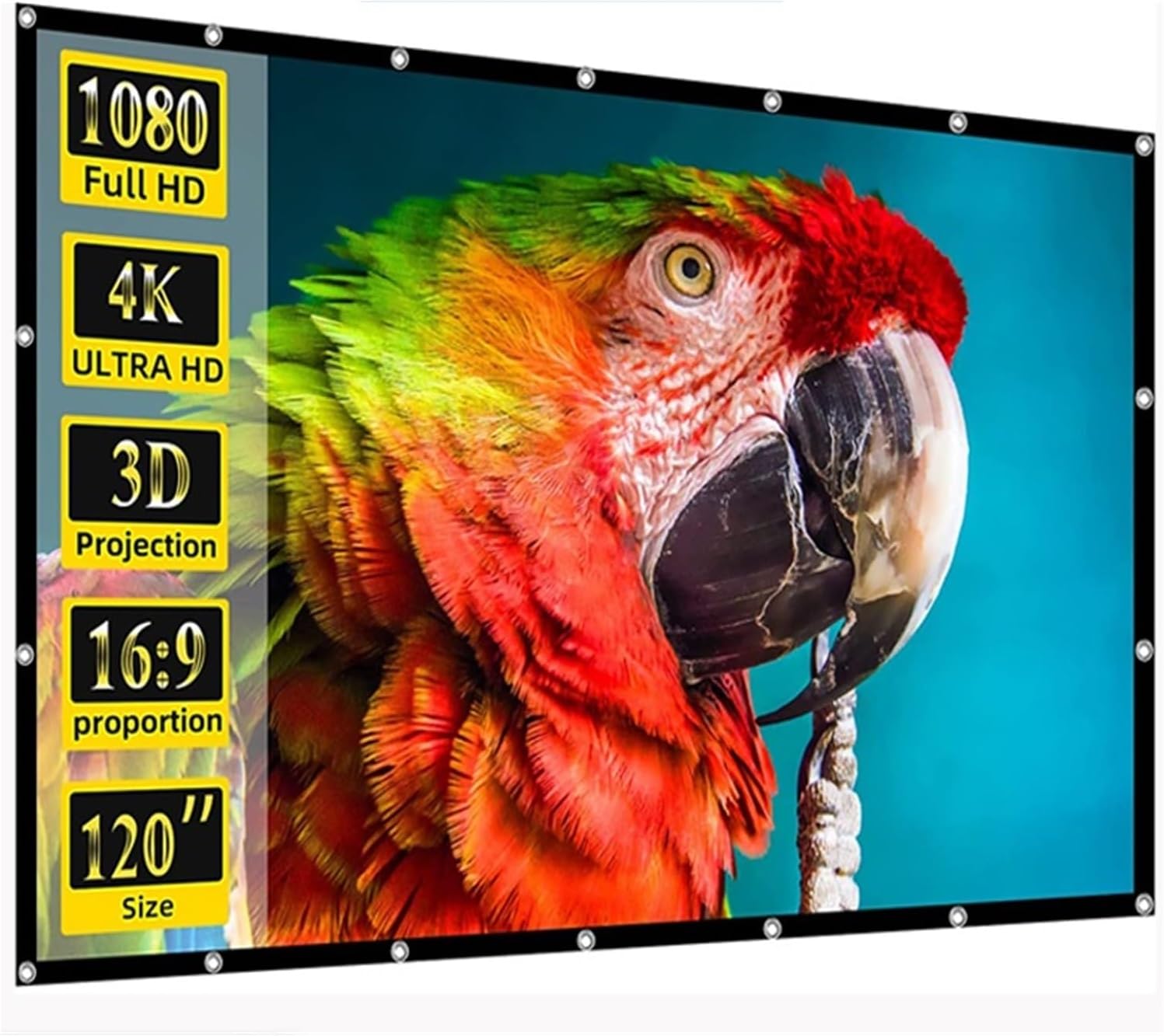 プロジェクタースクリーン 250 インチポータブル折りたたみ式ソフト高密度白しわ防止屋内屋外プロジェクター映画スクリーン