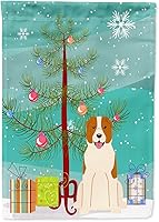 Vista 1119 de Caroline's Treasures BB4243GF Bandera de jardín con texto en inglés «Merry Christmas» con texto en inglés «Merry Christmas», bandera decorativa