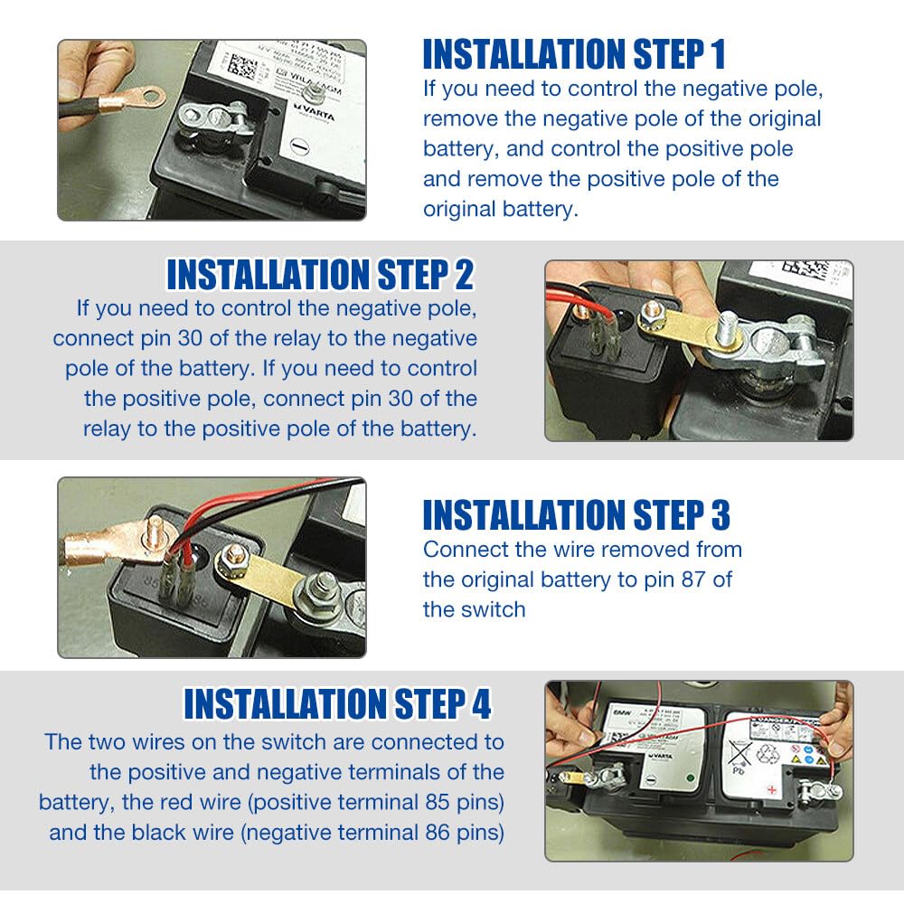 Interruttore di separazione della batteria 12 V con telecomando, interruttore radio 12 V/200 A, interruttore di separazione della batteria, per auto, RV, barca, yacht, roulotte