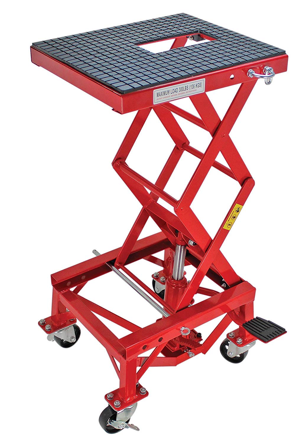 JOMAFA - ELEVADOR HIDRAULICO DE MOTOS CON RUEDAS/PLATAFORMA ELEVADORA 135 KILOS