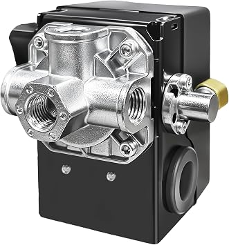 23474570 Pressure Switch Two Stage Compressor 5-7.5 HP 135-175 PSI | for Ingersoll Rand Air Compressor 2475 2545 2340 7100 with Unloader and 4 Port On/Off Lever