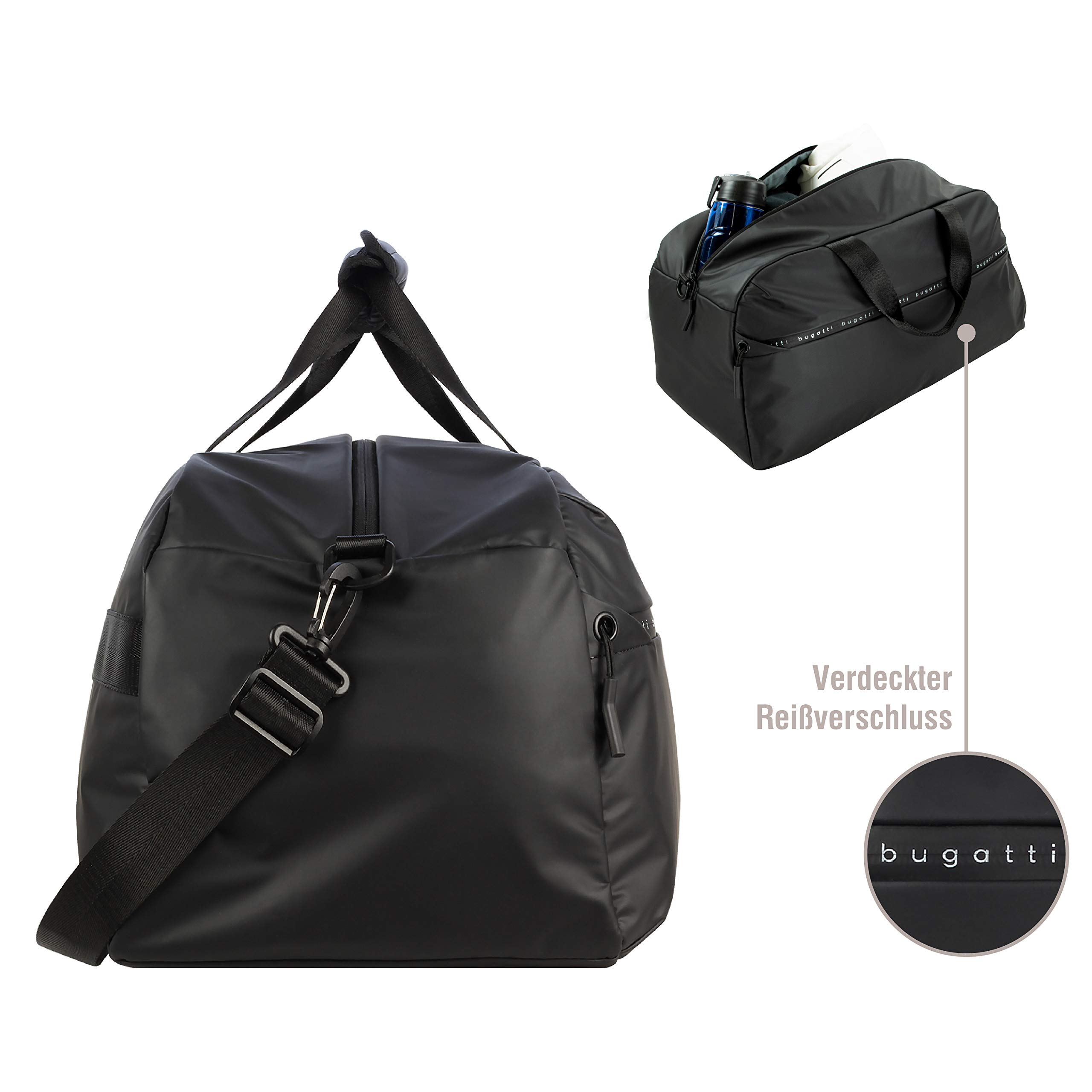 Bugatti Blanc Bolsa Deporte y Viaje Hombre Mujer - Negro