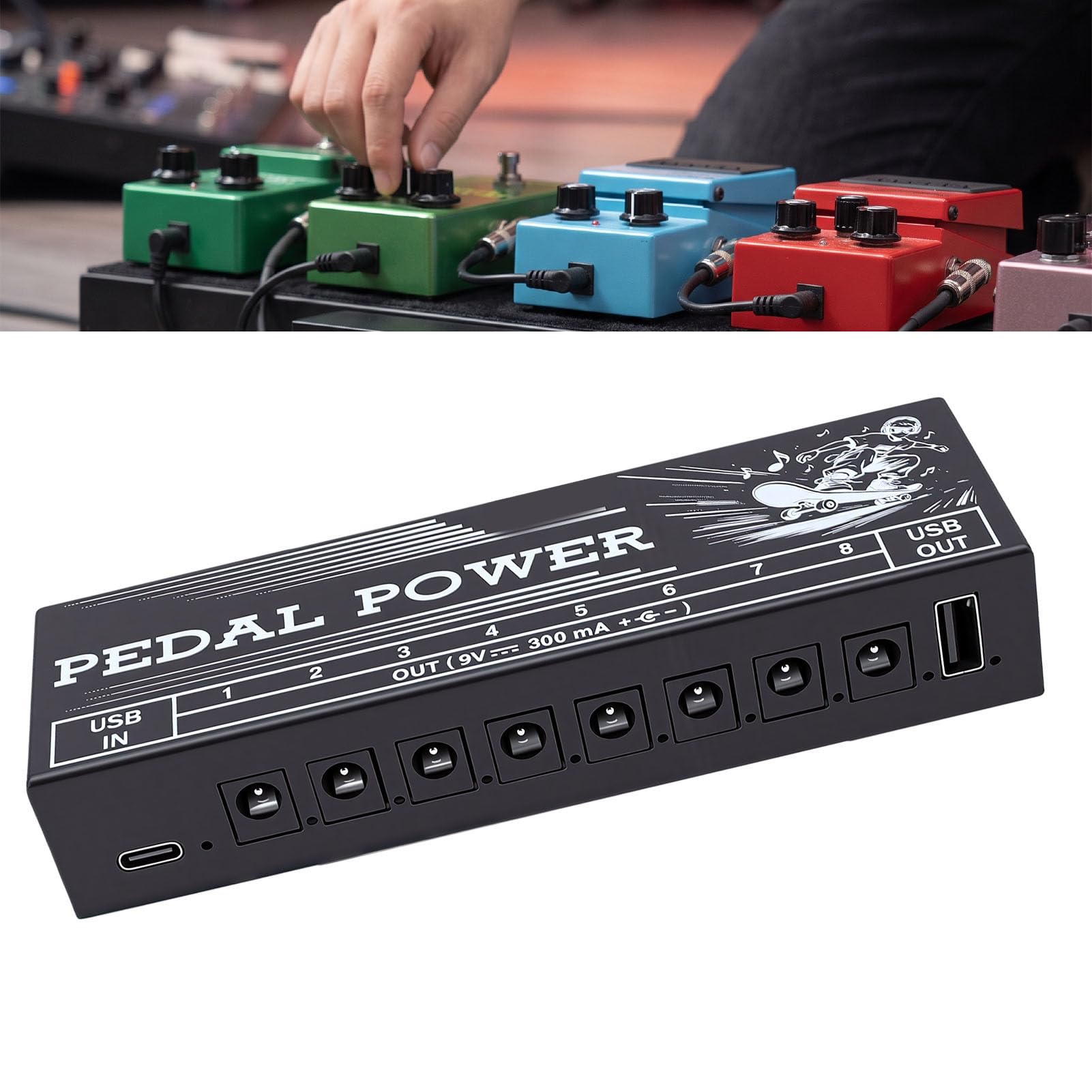 Dpofirs Alimentatore per Effetti Pedal con Uscite Isolate