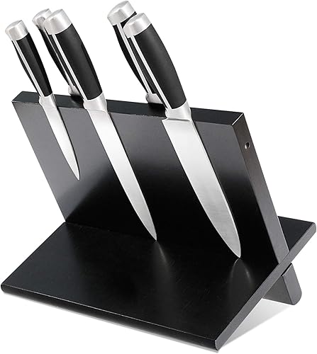 Miniatura 8 de HOMEKOKO Bloque magnético para cuchillos, soporte magnético para cuchillos, estante para cuchillos con doble cara fuerte magnético para organizar y