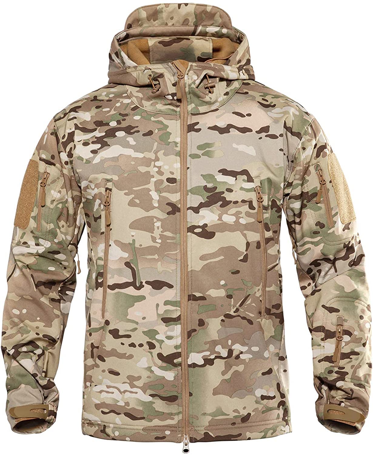 LiliChan Veste Tactique Soft Shell Militaire pour Hommes Sports de Plein air Armée de Chasse Manteau Imperméable