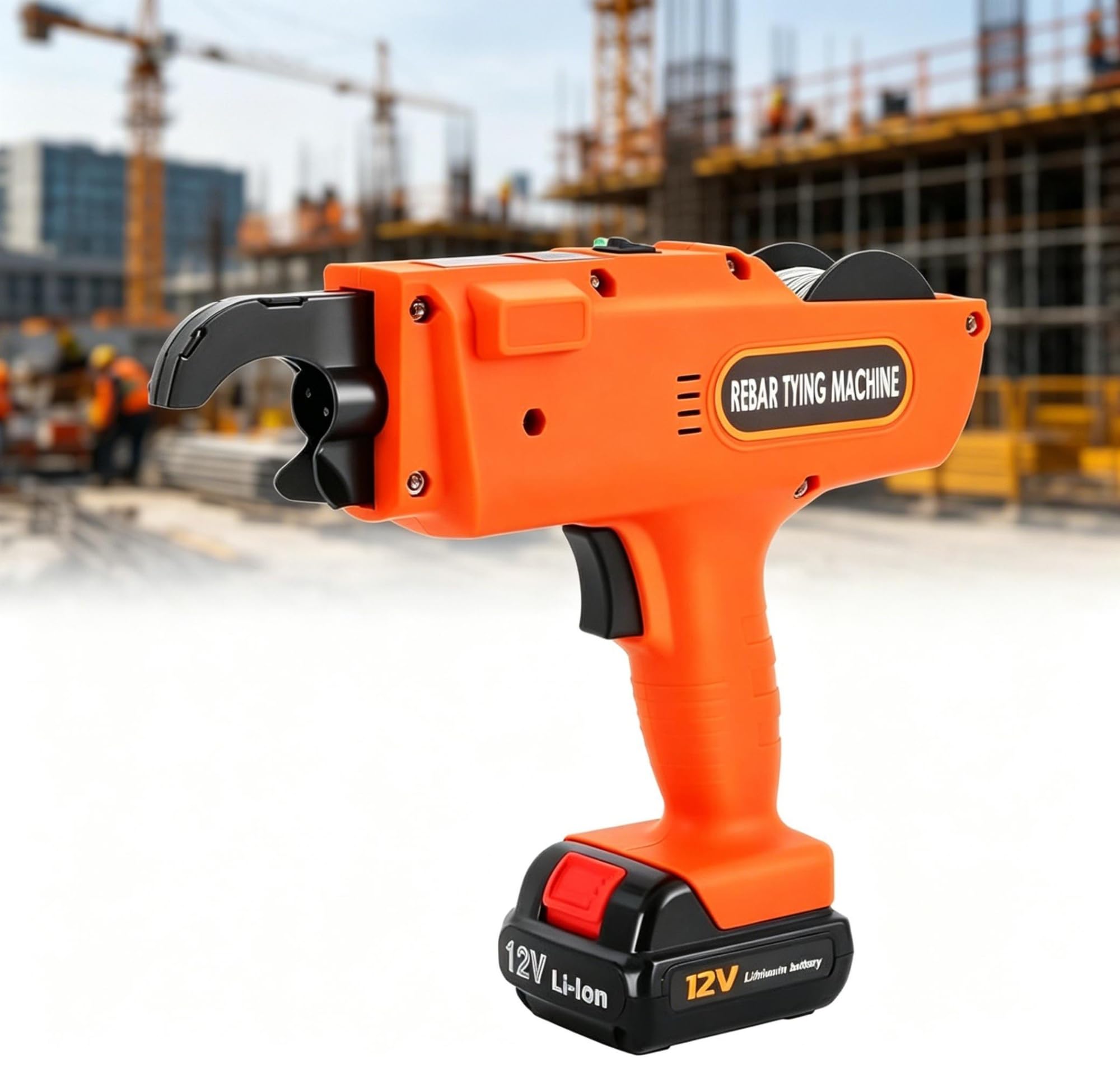 Sysxlt One Color 12V Rebar Tying Tool，Automatic Cordless Rebar Tier Machine With Case, Includes 2 High-Capacity Batteries，For Efficient Rebar Binding