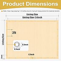 Vista 8 de Shade&Beyond - Tela de sombra con 90% de protección solar y ojales, toldo para pérgola, protector solar de lona de malla para patio, exteriores