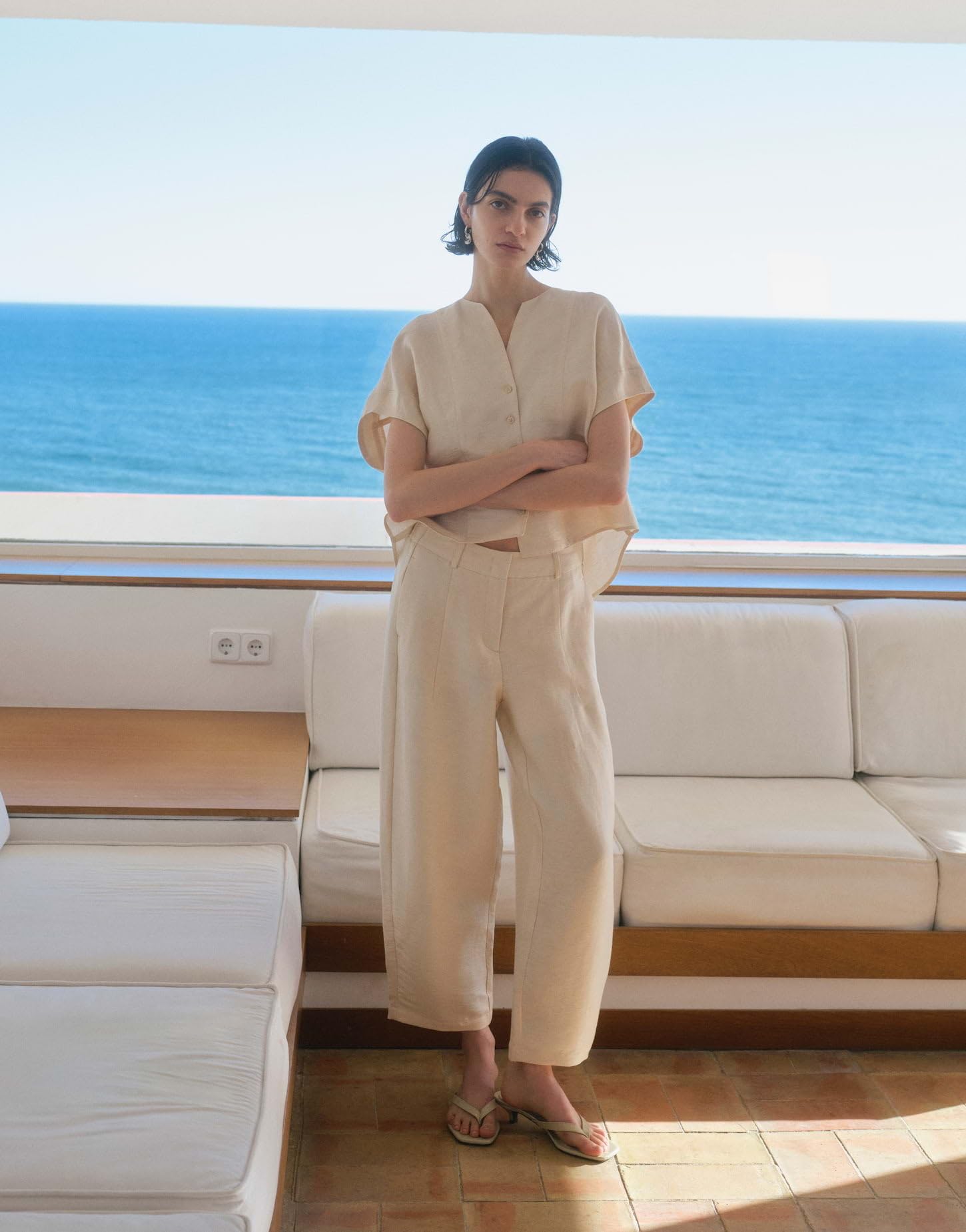 someday Damen City Pants | CISILIA Barrel Linen City Pants im Barrel Fit