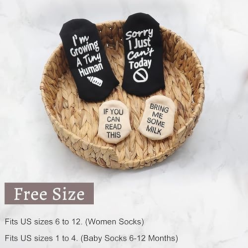 Miniatura 5 de UAREHIBY Regalo de embarazo, regalos para nueva mamá, calcetines y calcetines para bebé, regalo para mamá embarazada, el mejor regalo para el día de