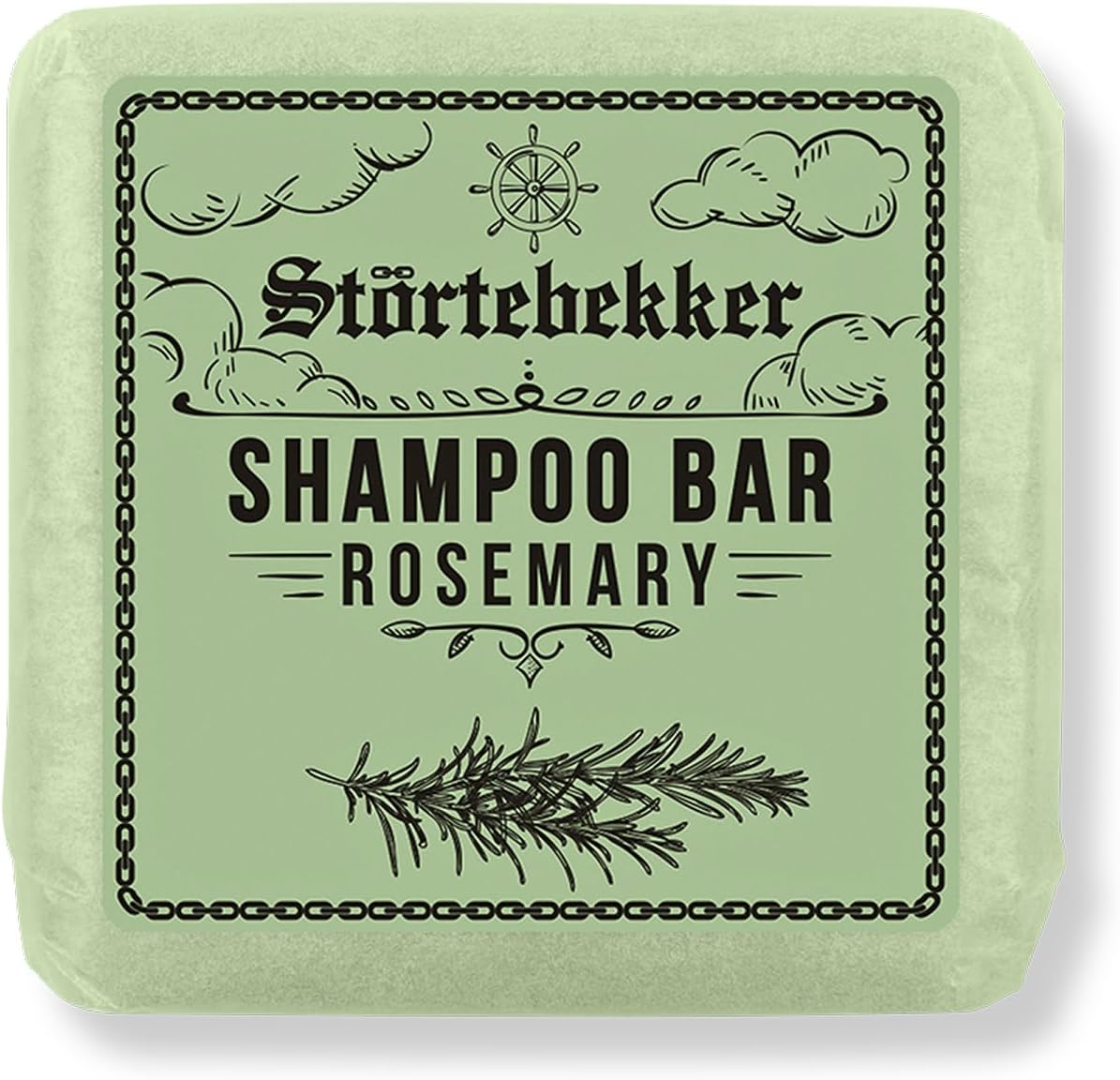 Nowość: Störtebekker® Premium Shampoo Bar Rosmarine, stały szampon dla mężczyzn i kobiet, 3 w 1 mydło pod prysznic dla mężczyzn, do włosów, skóry głowy i brody, szampon nawilżający, wegańskie (1 x 100