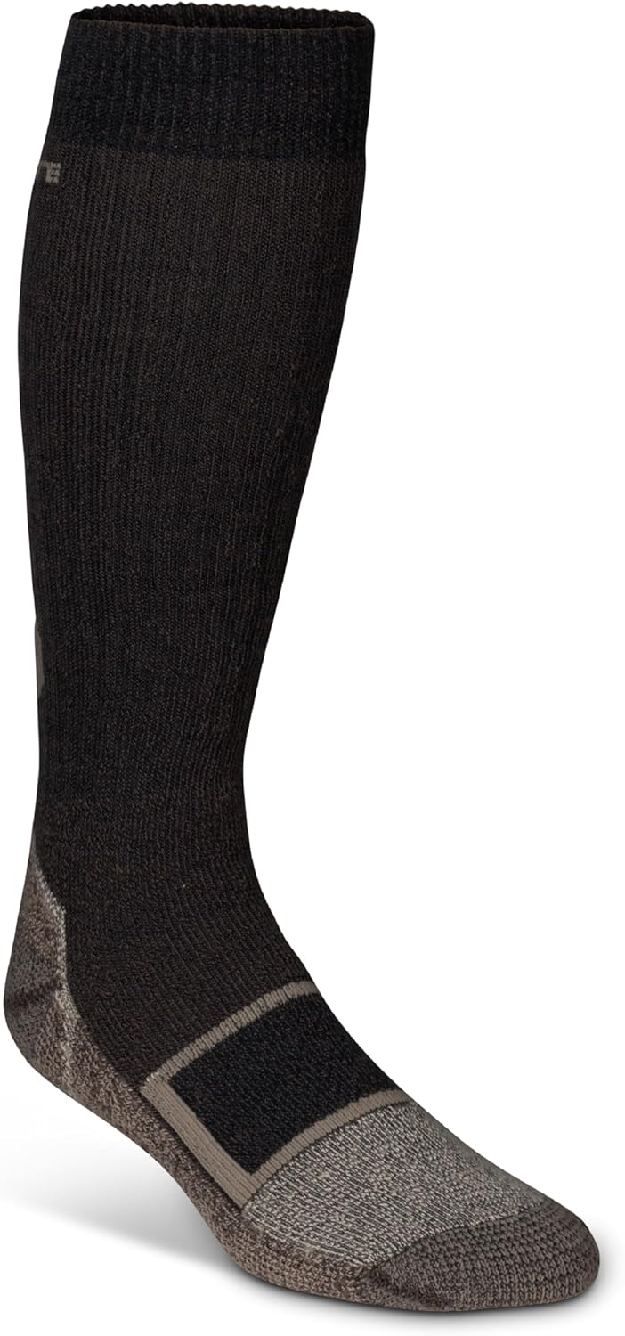 First Lite Late Season Merino Wool OTC Socks - Heavyweight Thermal Boot Socks for Cold Weather Hunting, Made in USA