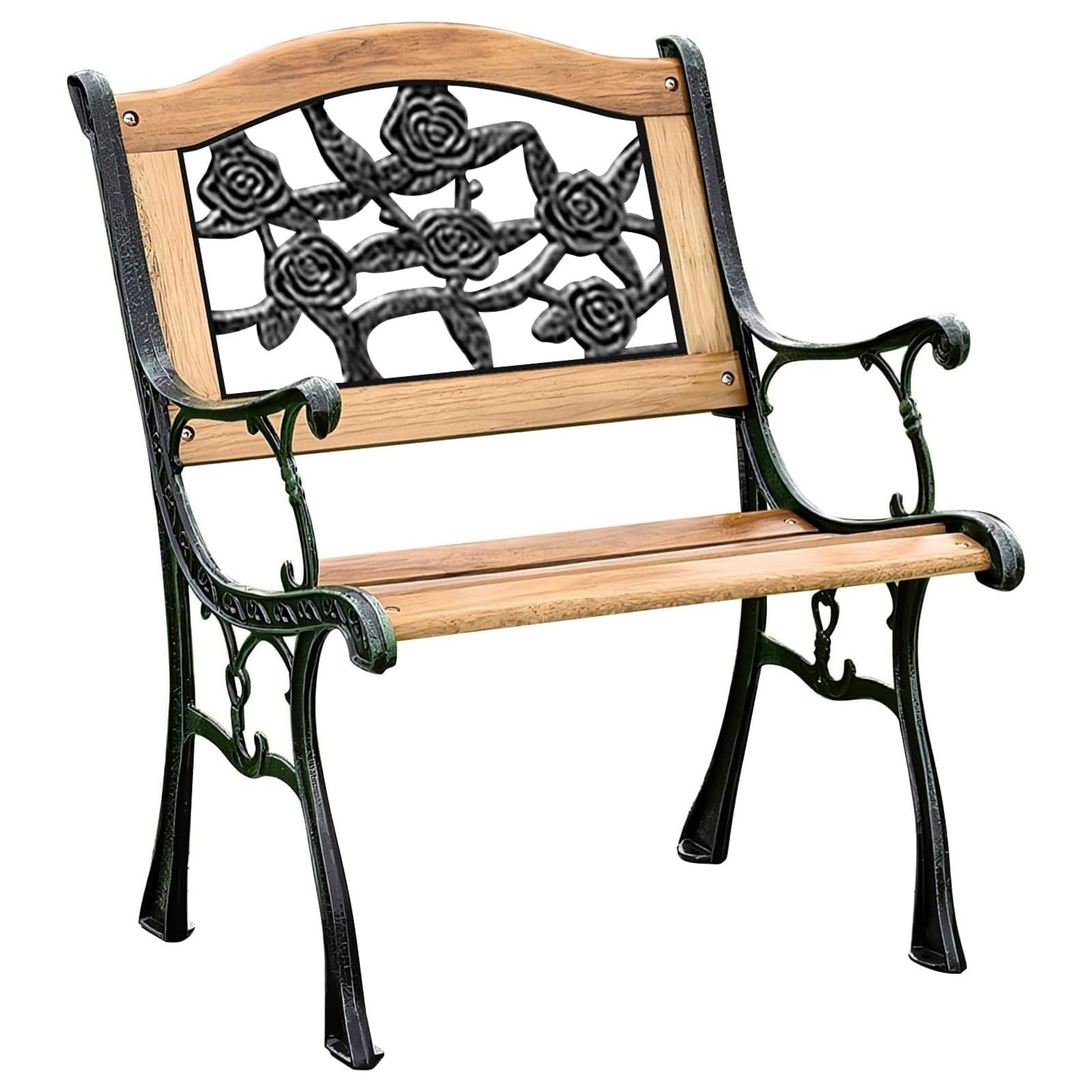 Panche da Giardino per Interni/Esterni, Panchina da Esterno con Schienale, Panca Giardino per Patio, Prato, Balcone, Cortile, Veranda, Carico Massimo 200 kg