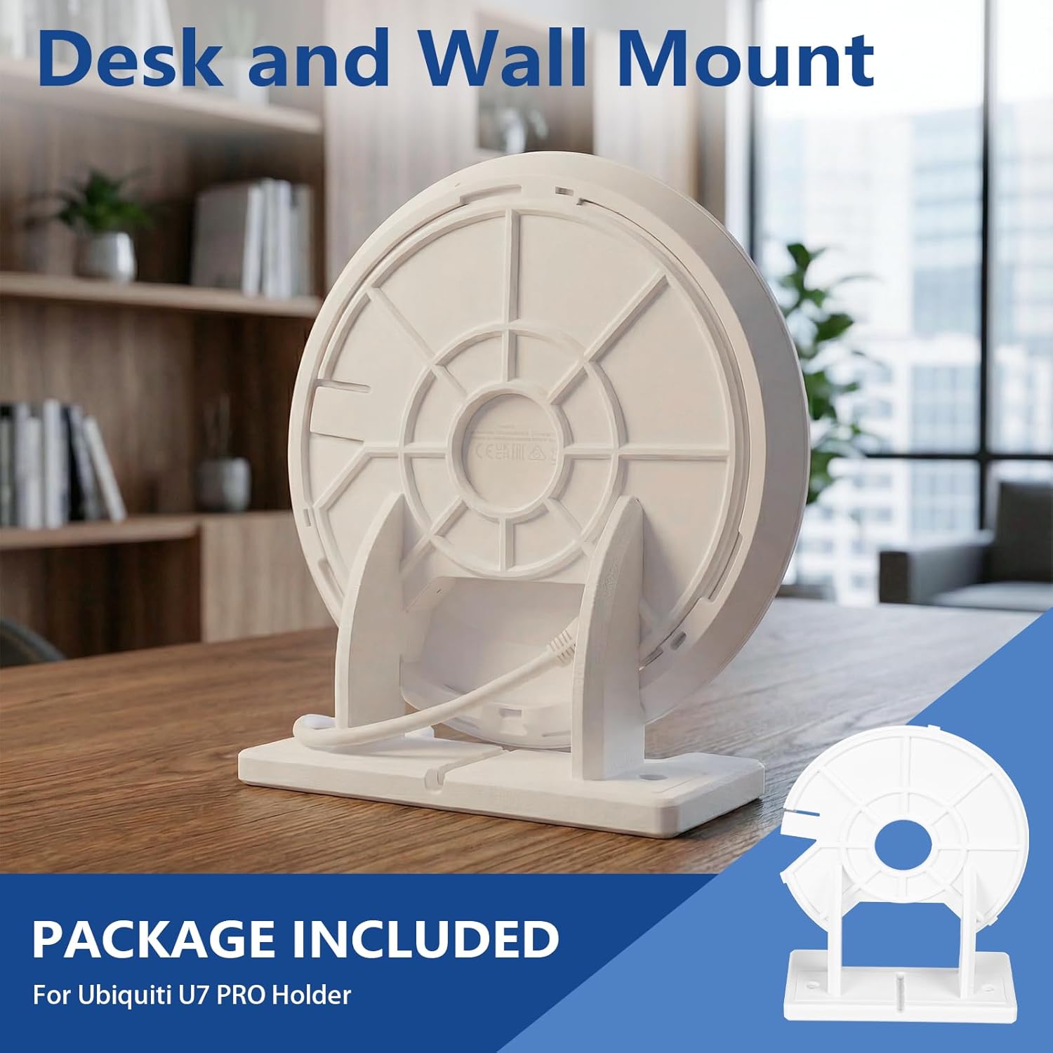 Compatible with Ubiquiti U7 PRO Stand | Access Point Holder with Cable Management Channel | Desk and Wall Mount | Easy Installation-Stable Support-Reduces Clutter | Durable Mount