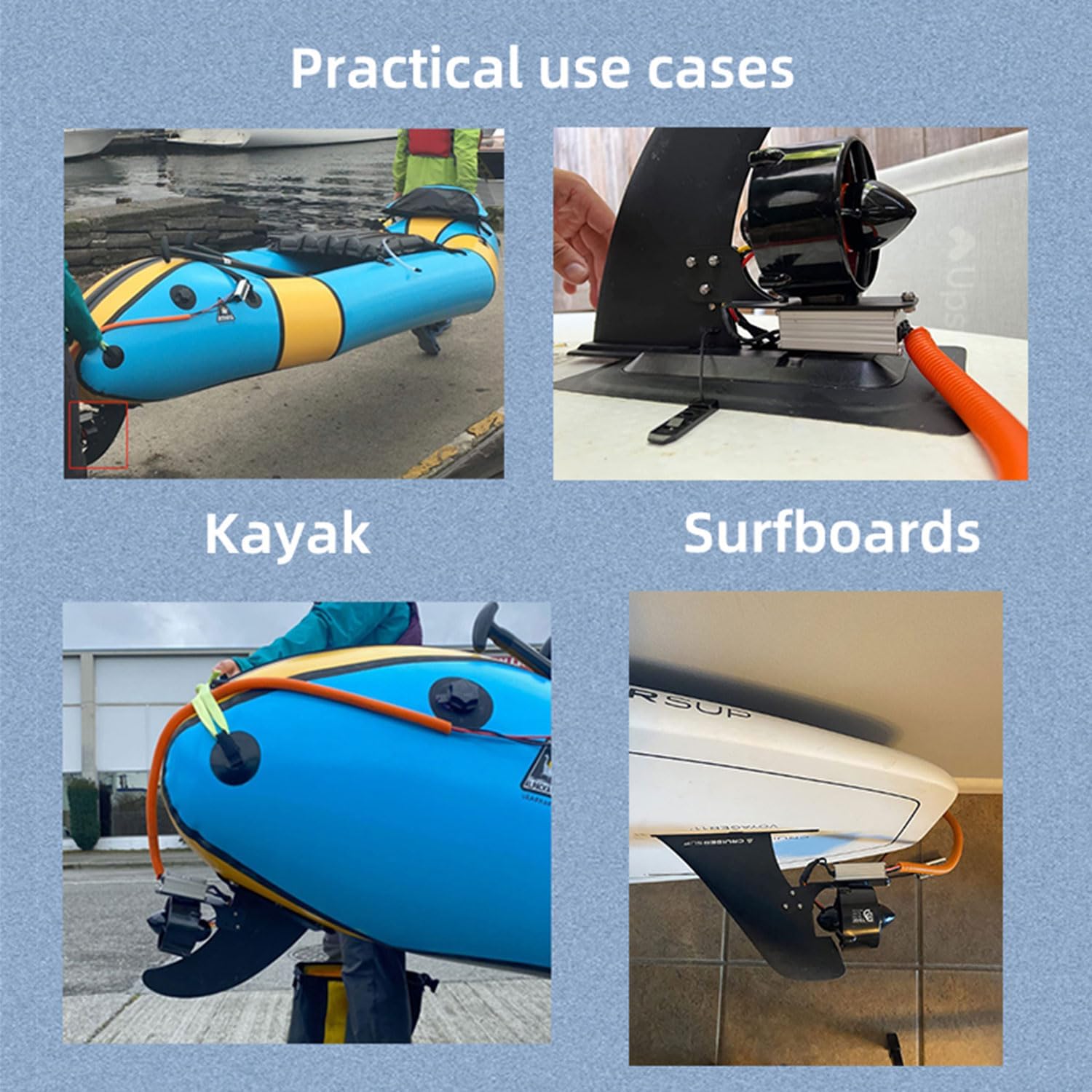 Subacione Electric Property for Kayak SUP PADDDLEBOARDS ELECTRIC PIN KIT WATER SCOOTER compatible with SUP/PADDDLEBOARD/BODYBOARDS/KAYAKS/BOOGIE cards 4