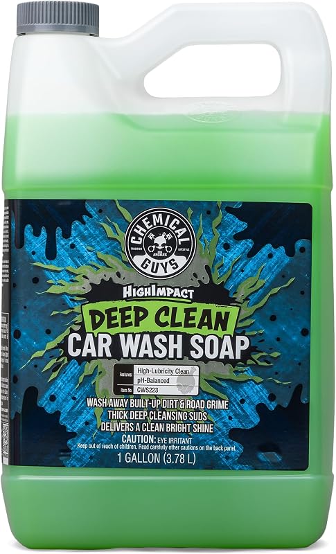 High Impact Deep Cleaning Car Wash Soap, High Suds, 1 Gallon | High-lubricity suds lift dirt and grime from paint, wheels and exterior, gentle in cannons or buckets, bubble gum scent