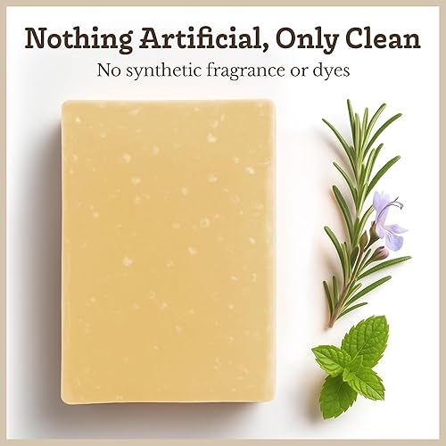 Miniatura 7 de Southern Natural Barra de jabón de leche de cabra (paquete de 3, menta de árbol de té) para piel seca y sensible. Jabón natural hecho a mano para