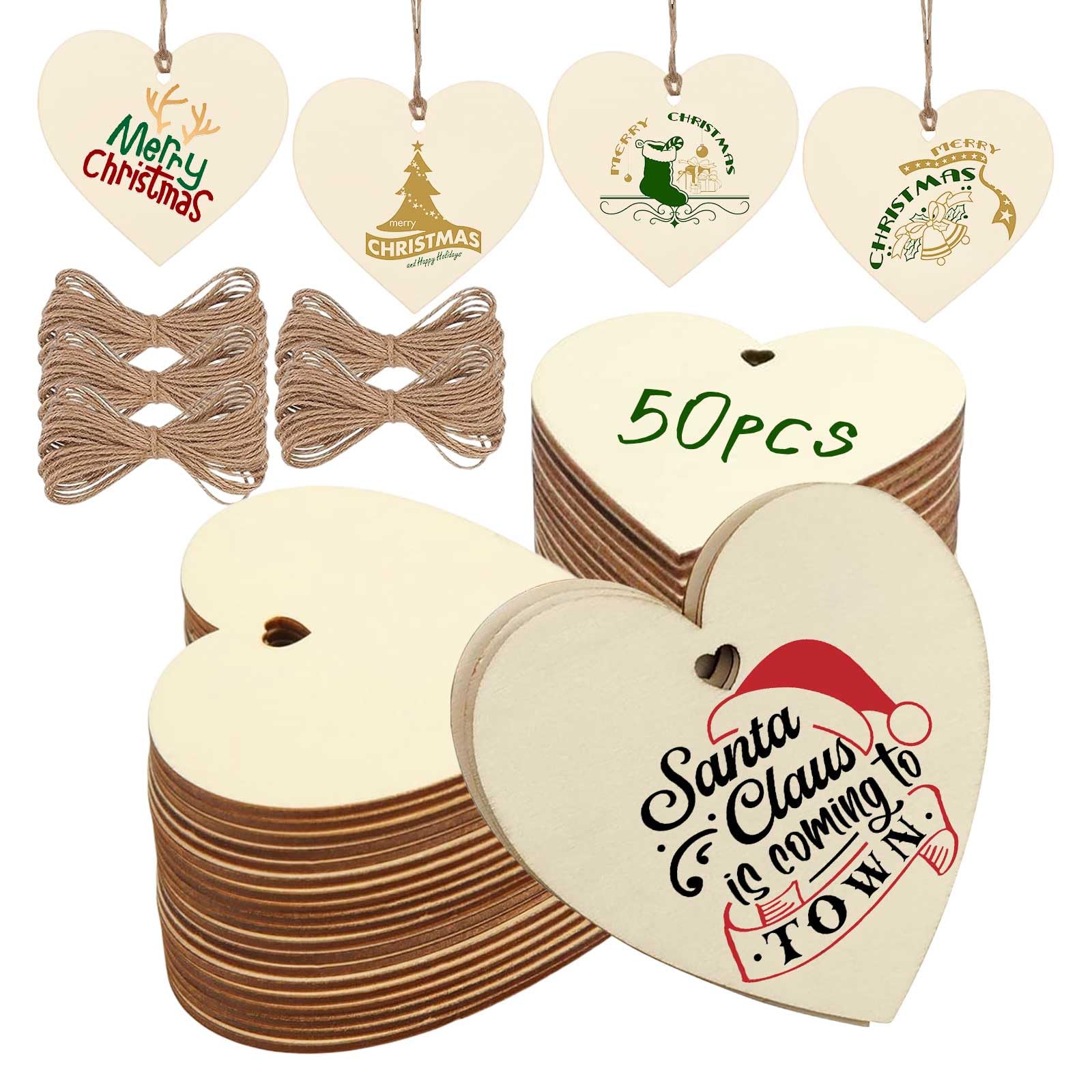 Cuori Legno,50 pezzi Cuoricini Legno,Cuoricini Decorativi per Matrimoni, Feste, Regali ed Arte