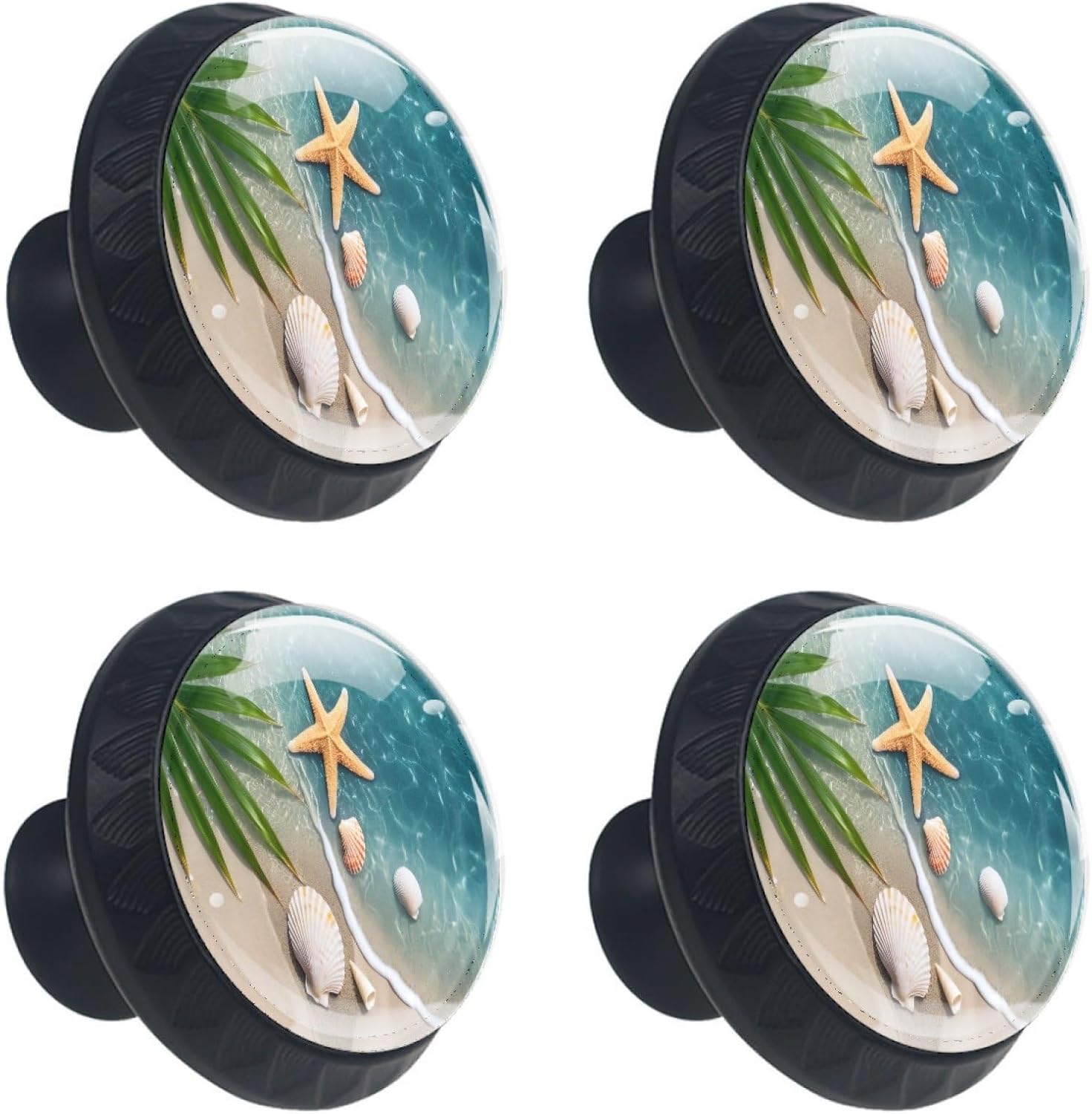 Fishing Drawer Knob Pull Handle, Various Type of Fishing Baits Hobby Leisure Passtime Sports Hooks Catch Elements 4 Pcs Cabinet Cupboard Knobs for Kitchen Home Office Cabinet Cupboard