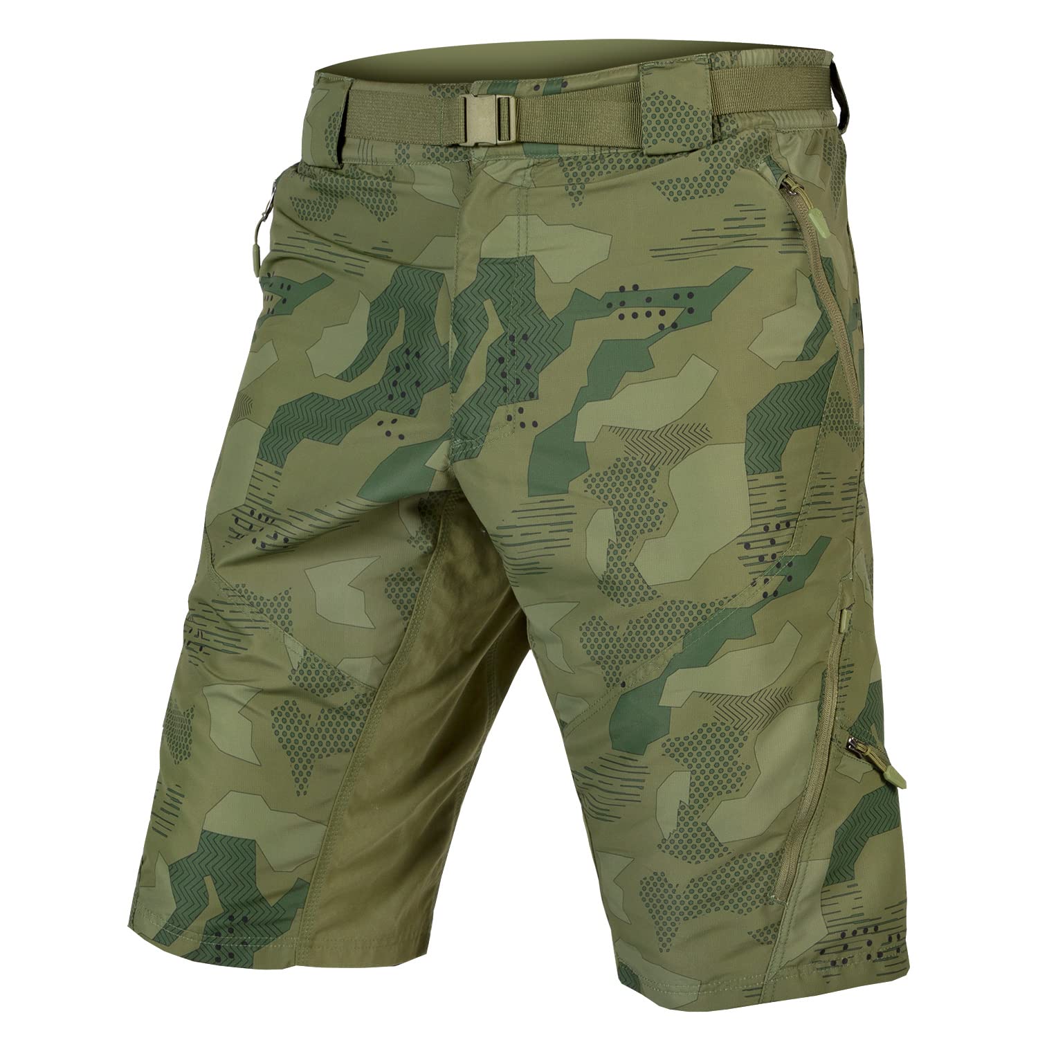 Endura Men's Hummvee Short with Liner Board, Camouflage Green, XL