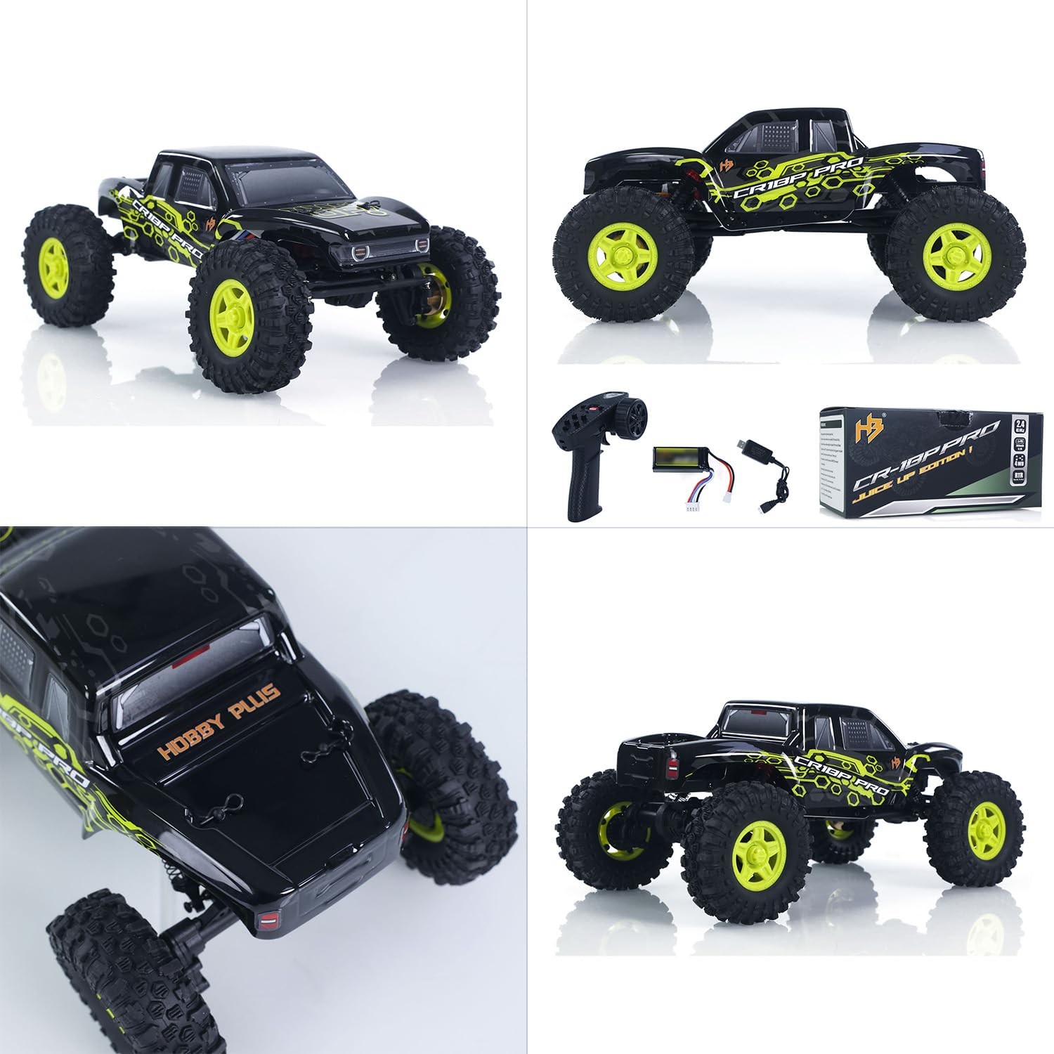 Toucan RC Hobby 1:18 RC Crawler CR18P PRO Juice Up 4WD Wireless Control Rock Crawler Car RTR Vehicleg Brushless Motor ESC USB Charger for Adult