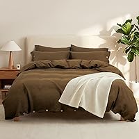 Vista 32 de S VICTORY SYMBOL - Juego de funda de edredón de lino 100% orgánico, juego de ropa de cama de lino francés lavado a piedra, funda de edredón