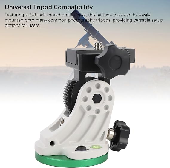 Aluminum Alloy Latitude Adjustment Seat for SKY WATCHER/Star Field, 90° Adjustable Equatorial Wedge with 3/8 Tripod Thread - Universal Telescope & Camera Mount