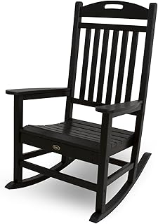 Trex Outdoor Furniture by Polywood Yacht Club Rocker Chair, Charcoal Bla...