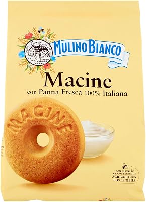 Mulino Bianco Biscotti Frollini Macine con Panna Fresca, Colazione Ricca di Gusto, 800g