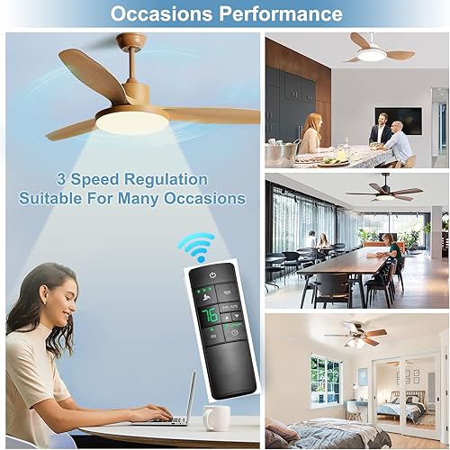 Vista 13 de Ventilador de techo universal de 3 velocidades con control remoto termostático para Hampton Bay Harbor Breeze Hunter Honeywell Home Decorators