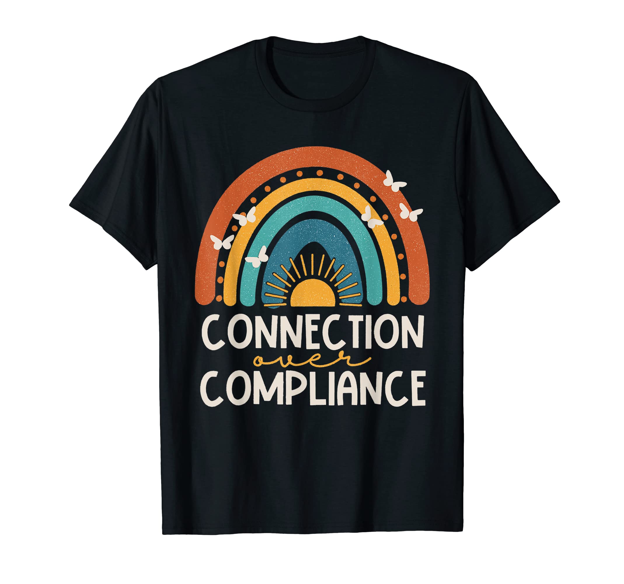 Autism Awareness Love KidConnection Over Compliance Rainbow T-Shirt
