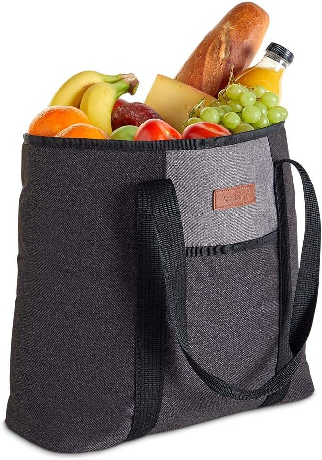 VonShef 22L Cooler Bag - Lightweight Soft Insulated Picnic Cooler Bag - Ideal for Outdoor, Picnics, Lunch, Food Shopping