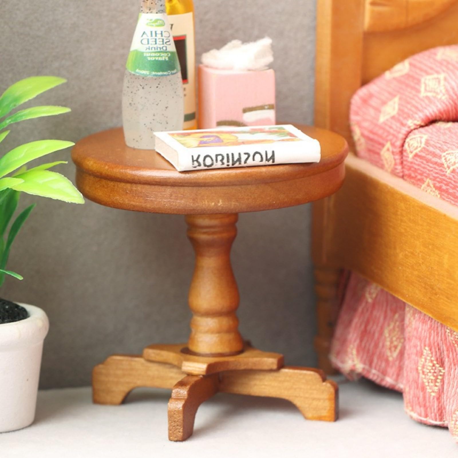 Harayaa Puppenhaus Beistelltisch 1:12 – Holz Miniatur Für Puppenmöbel DIY