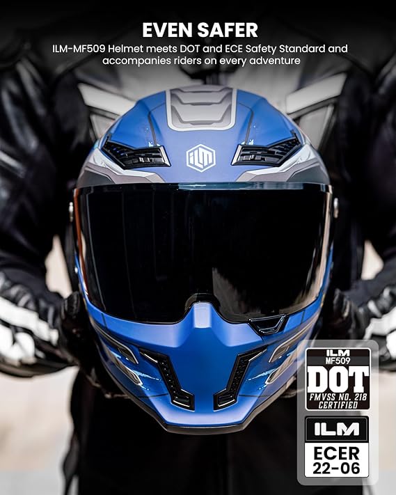 ILM Motorcycle Helmets for Adult Men Women Full Face DOT ECE MF509